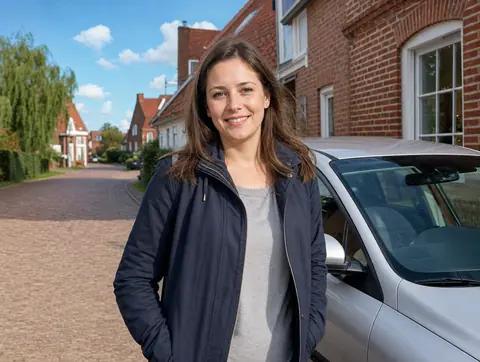 Verkäufer aus Gütersloh mit dem verkauften Fahrzeug
